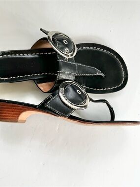 Bernardo Y2K Thong flip flops with Big Buckle